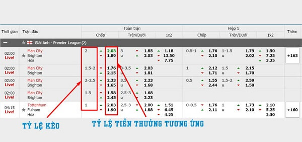 Hiểu cách đọc bảng kèo bóng đá 2