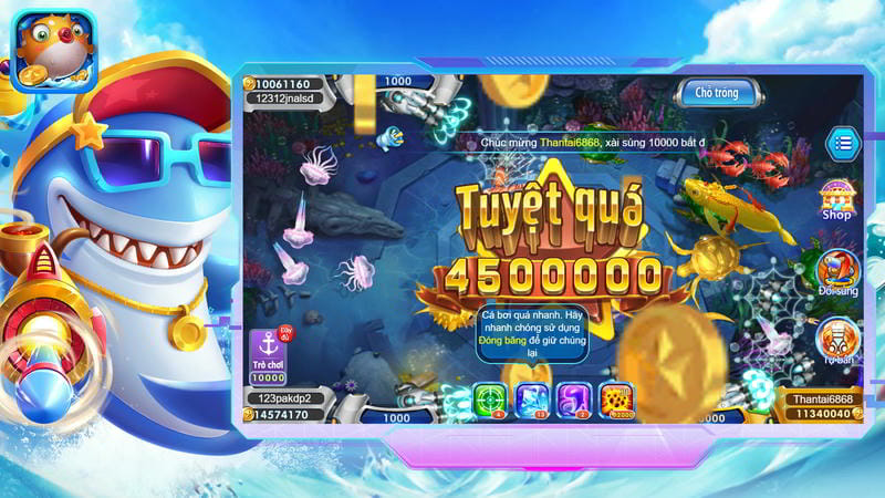 Súng chuyên dụng trong Bắn Cá 9WIN giúp hạ boss nhanh chóng